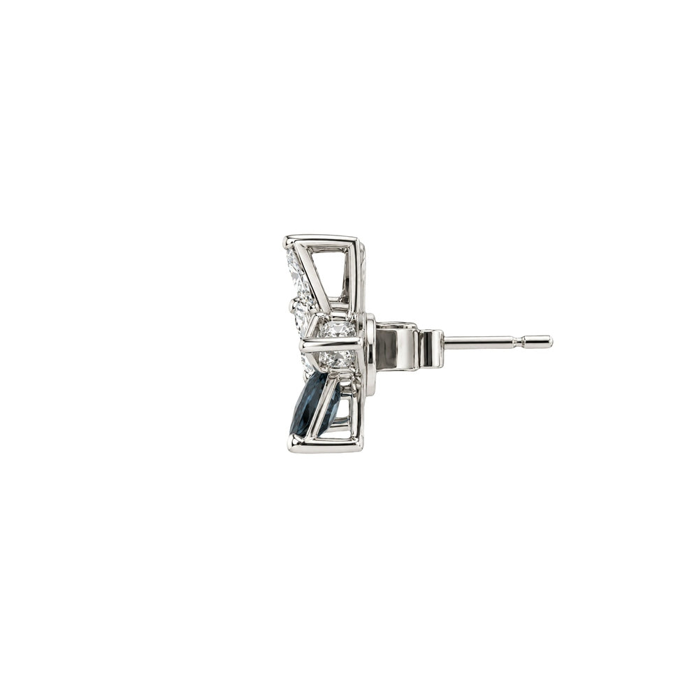 Posy Sapphire & Diamond Flower Earrings