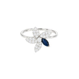 Posy Sapphire & Diamond Flower Ring