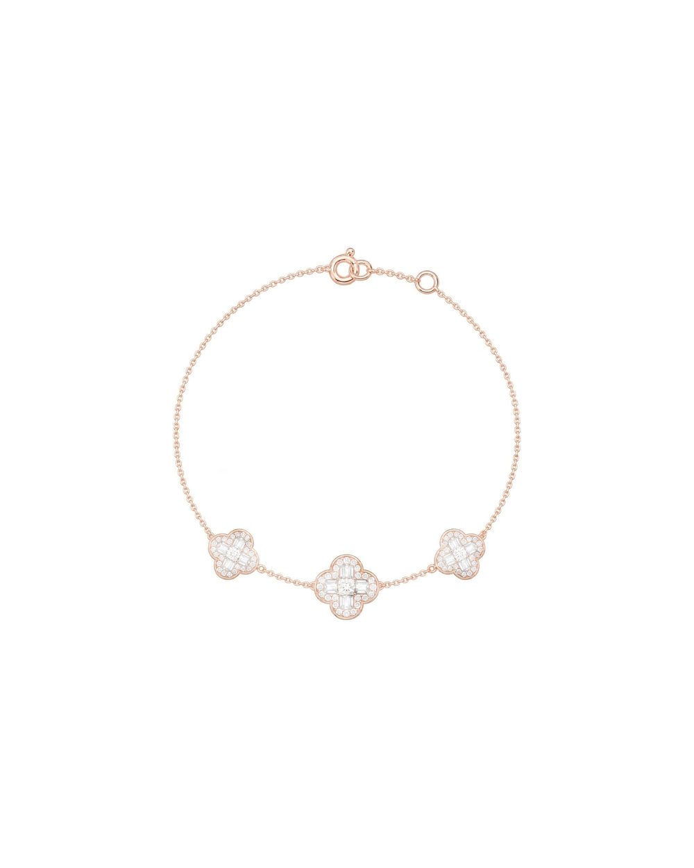Clover Diamond Triple Bracelet