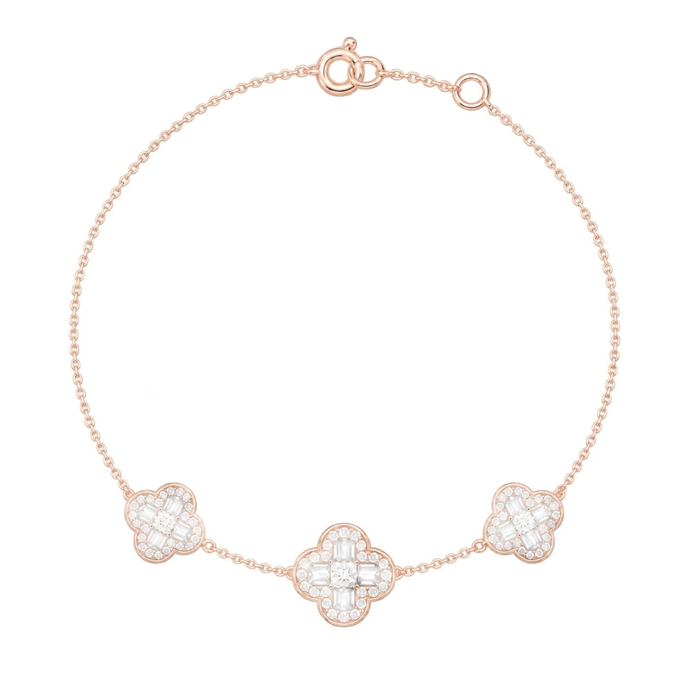 Clover Diamond Triple Bracelet