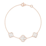 Clover Diamond Triple Bracelet