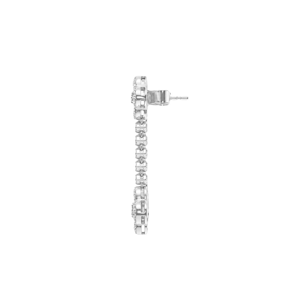 Clover Diamond Drop Earrings