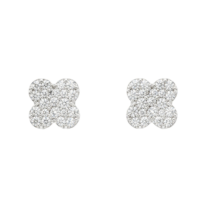 Clover Diamond Stud Earrings