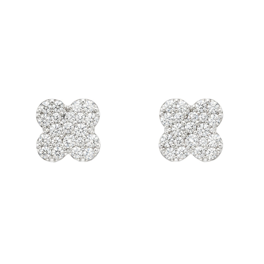 Clover Diamond Stud Earrings
