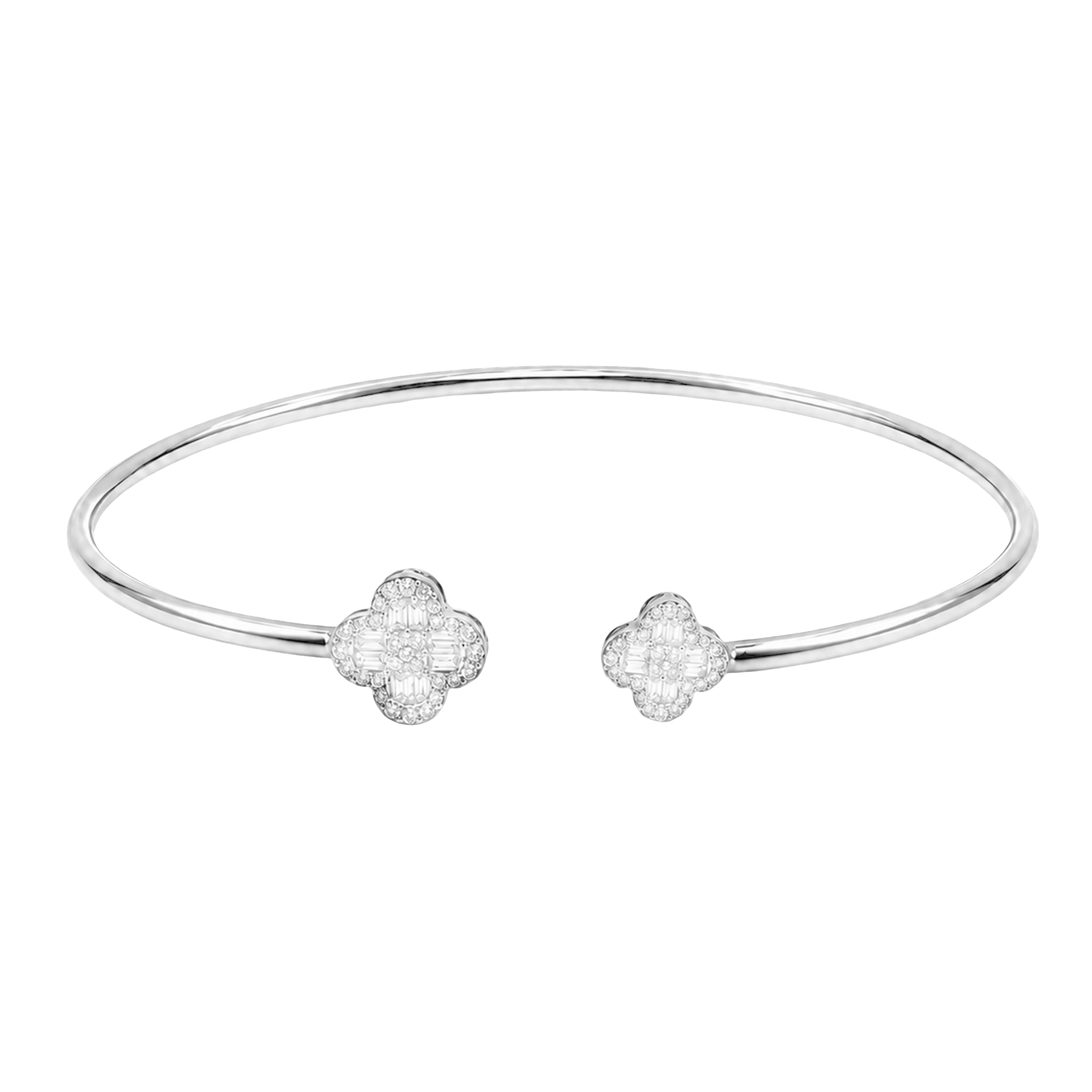 Clover Diamond Bangle