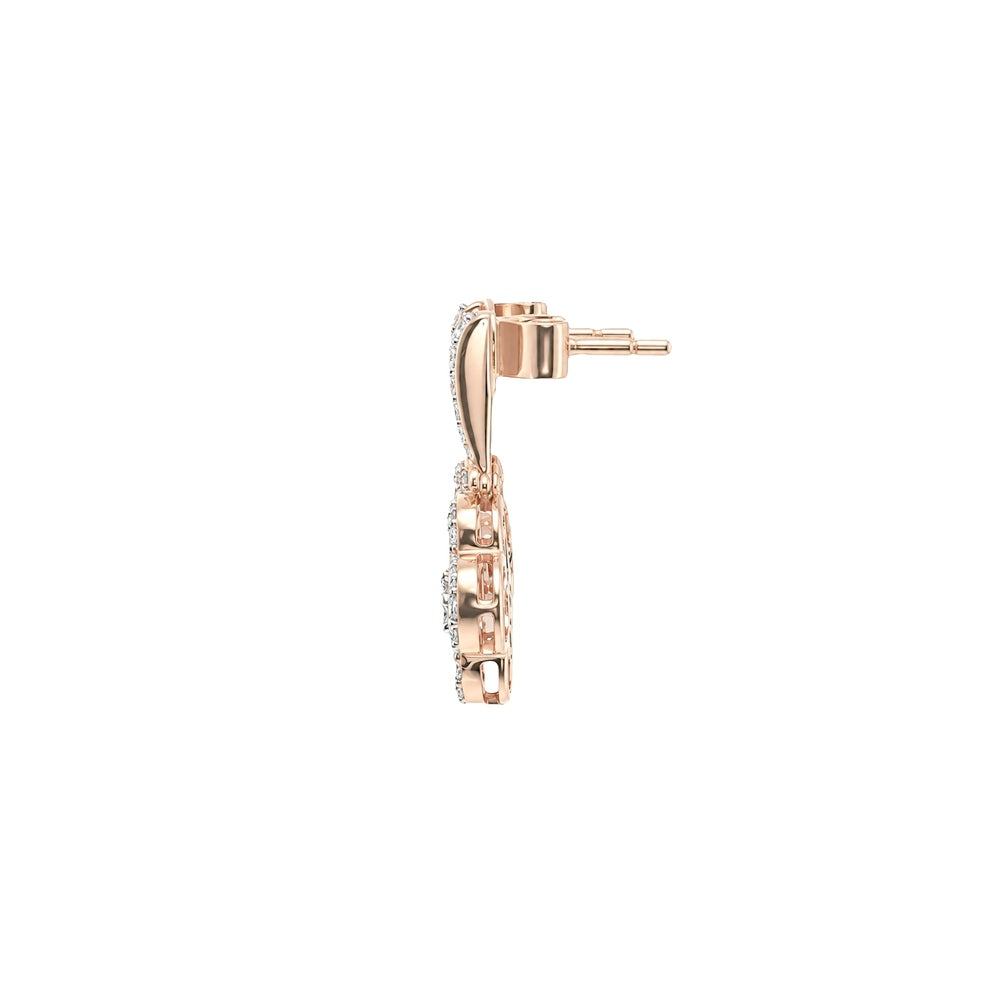 Clover Diamond Hoop Earrings