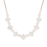 Clover  Diamond Cluster Necklace