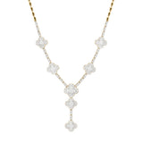 Clover Diamond Drop Necklace
