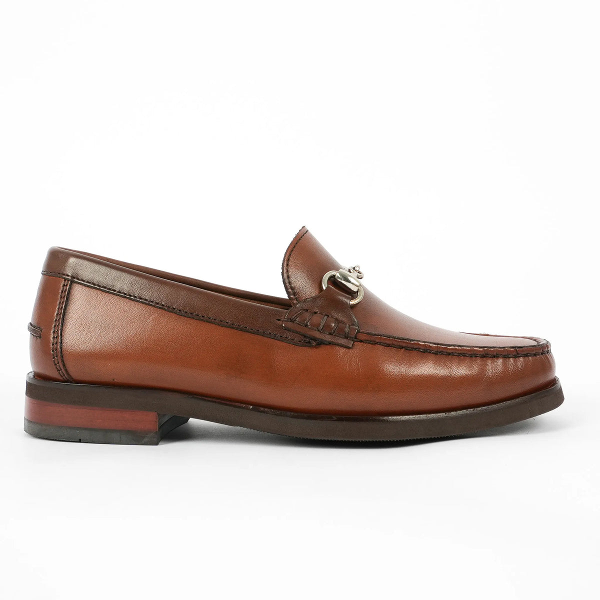 Florsheim Mens Berkley Flex Bit Leather Shoes In Cognac