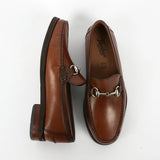 Florsheim Mens Berkley Flex Bit Leather Shoes In Cognac