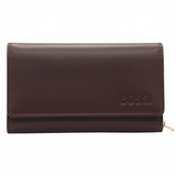 Bossi Womens Medium Leather Flap Closure Purse In Brown