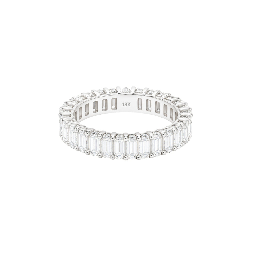 Emerald Full Eternity Wedding Band