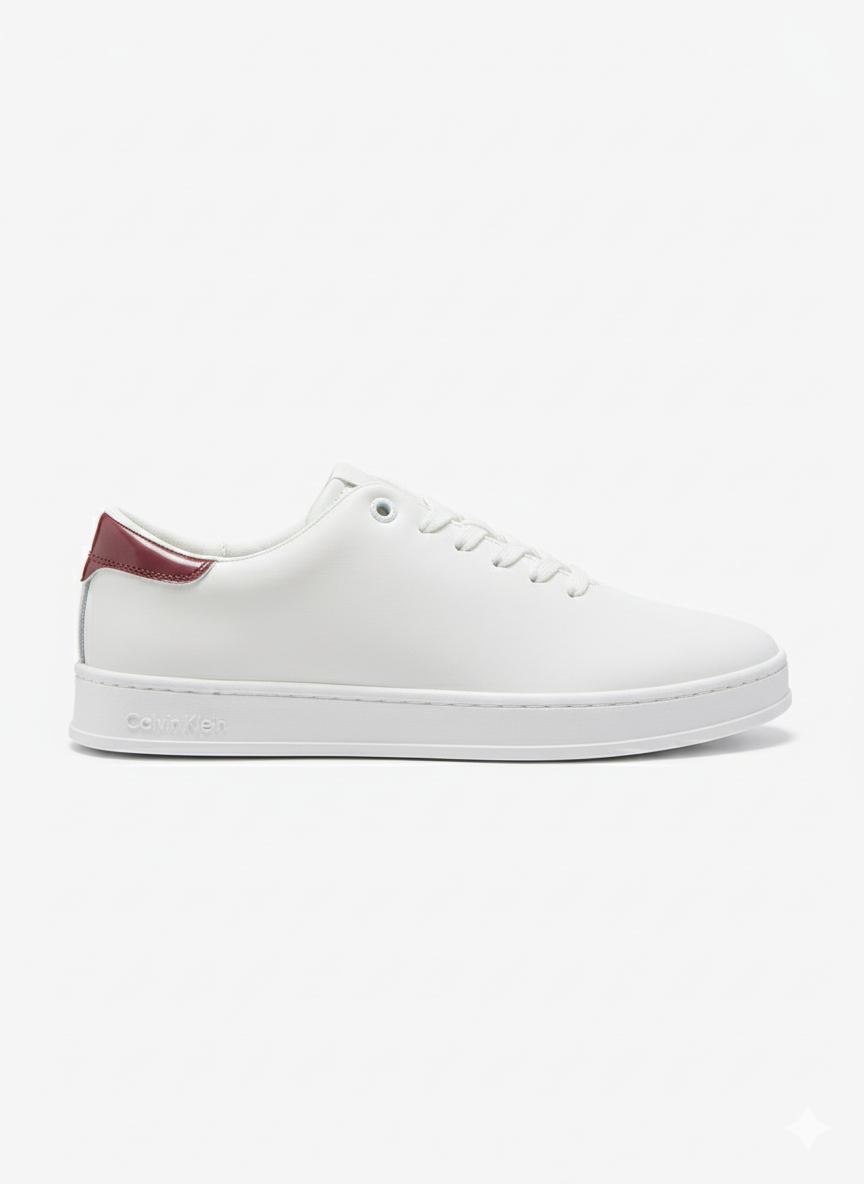Calvin Klein Mens Low Top Oxford Shoes In White & Red