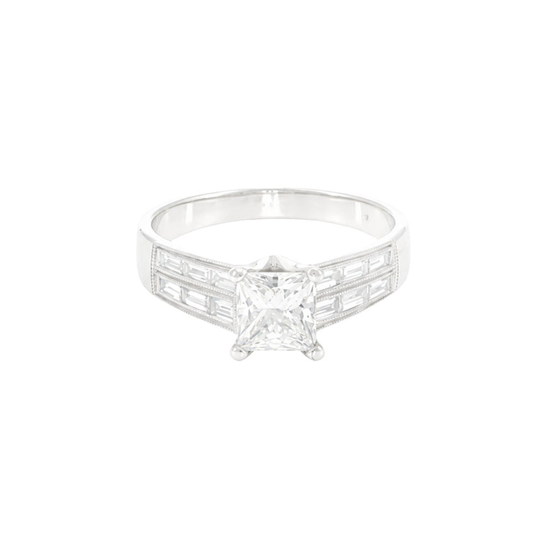 0.80ct Princess Engagement Ring