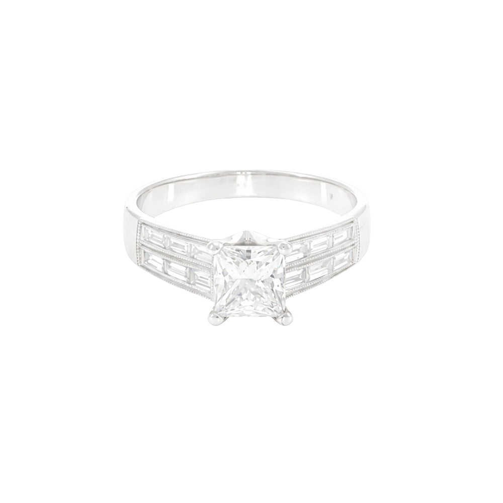 0.80ct Princess Engagement Ring