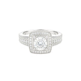 0.80ct Round Double Halo Engagement Ring