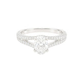 0.80ct Oval Split Shank Engagement Ring