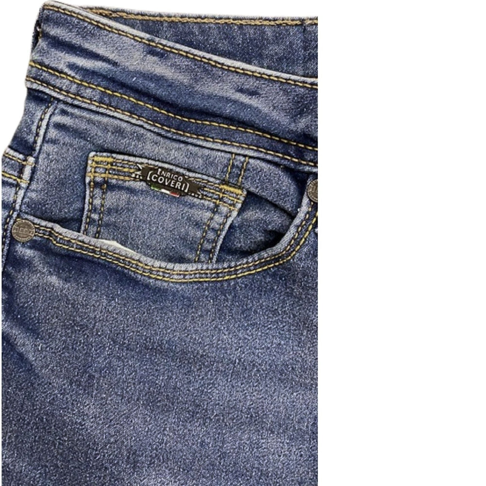 Enrico Coveri Mens Jimmy Jeans In Mid Blue
