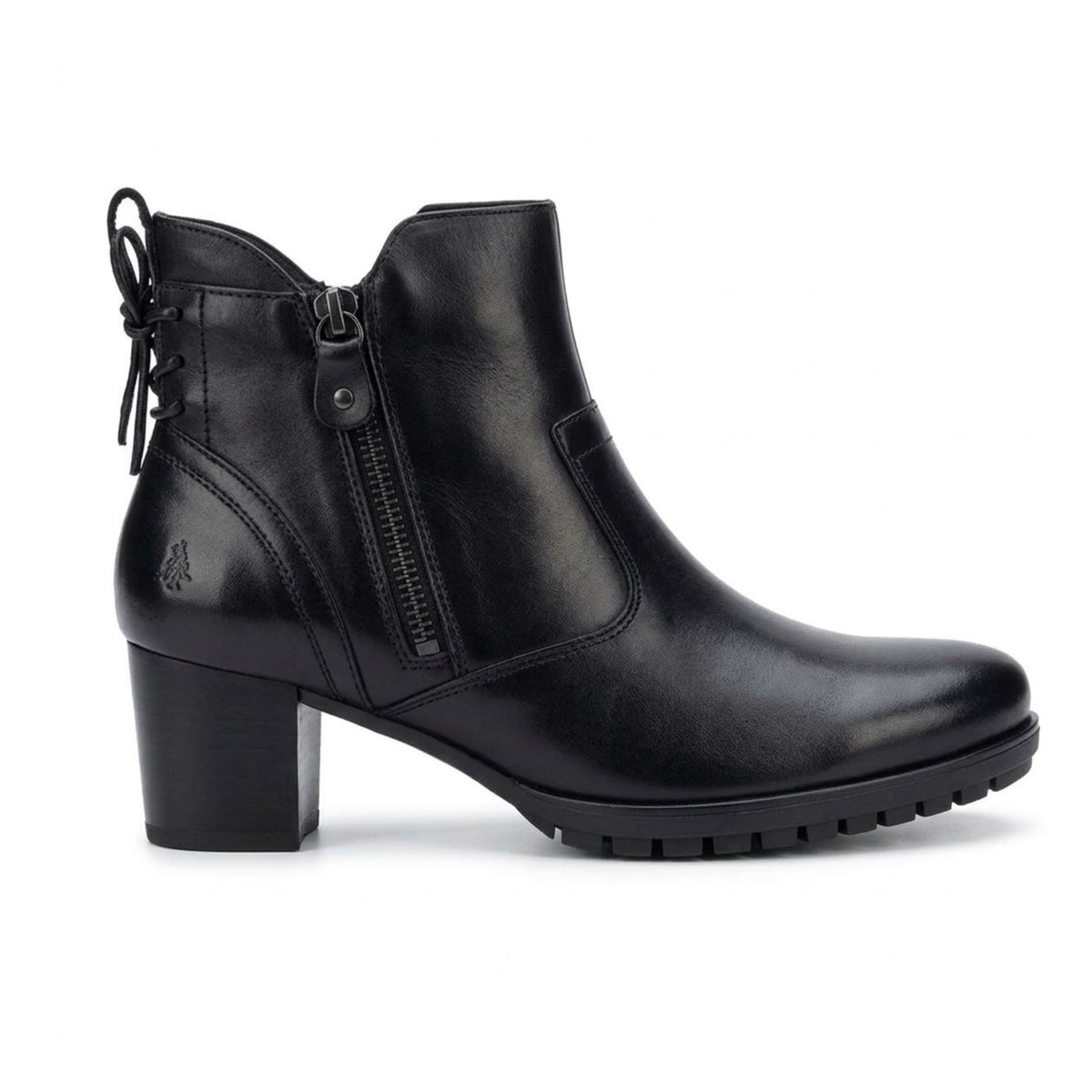 Hush Puppies Ladies Nelly Nappa Boots In Black