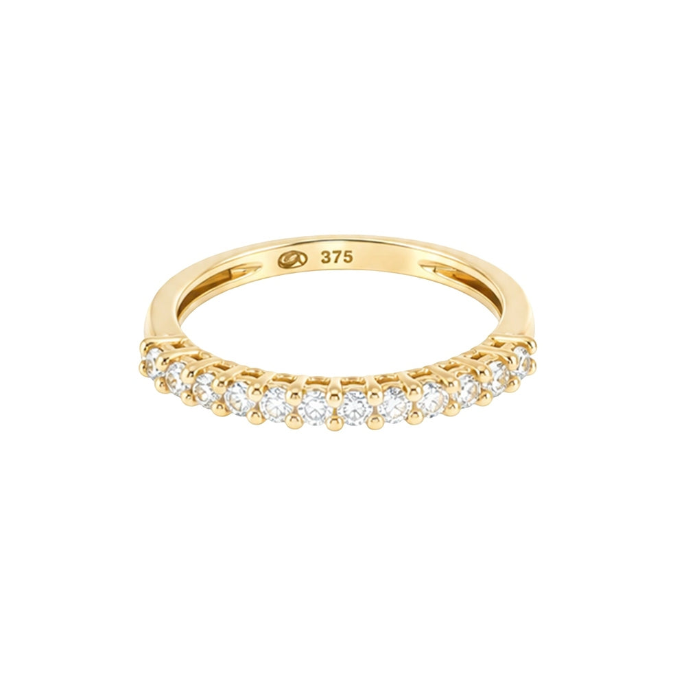 Round Half Eternity Wedding Band