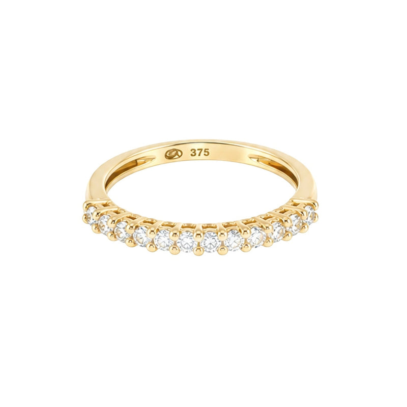 Round Half Eternity Wedding Band