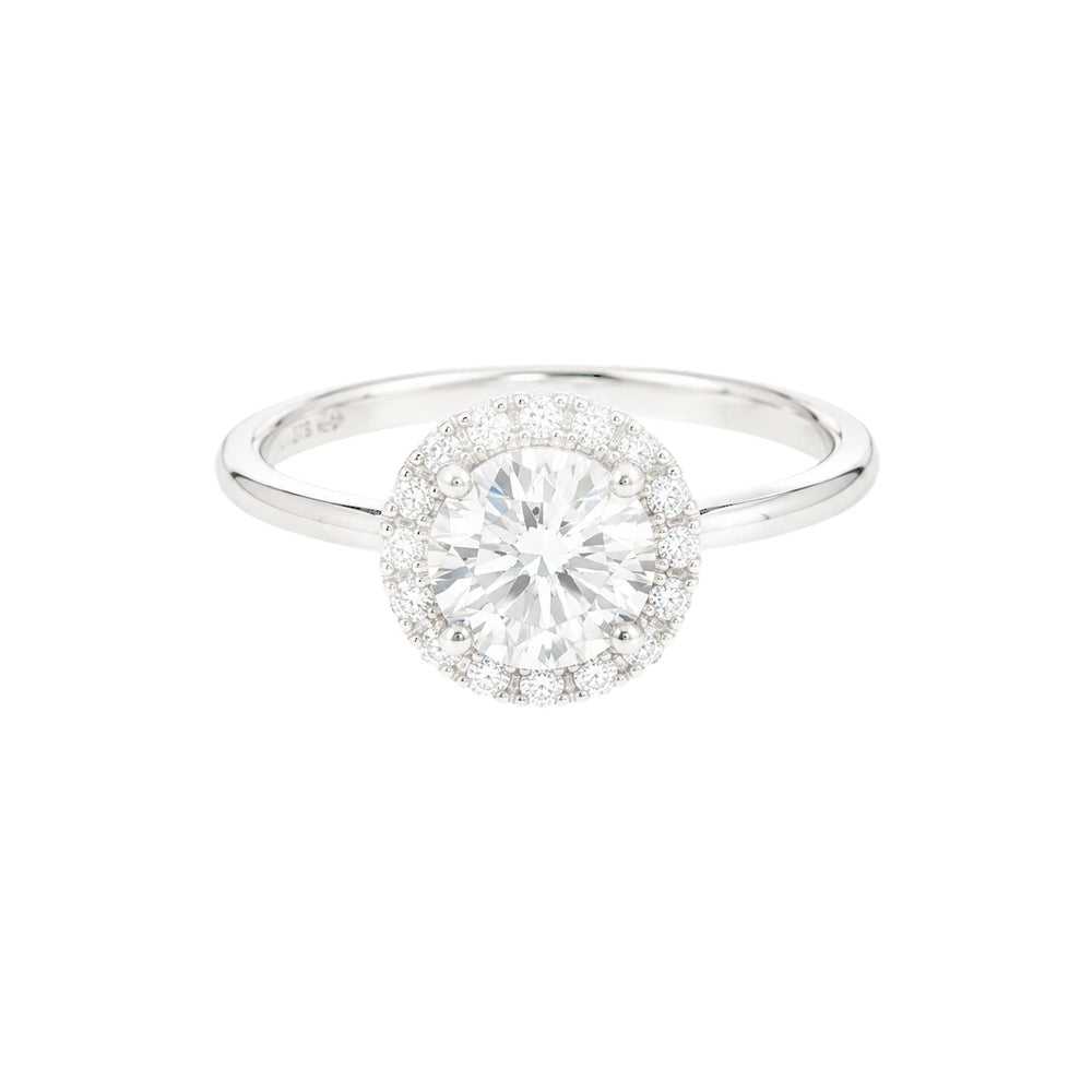 1.00ct Round Halo Engagement Ring