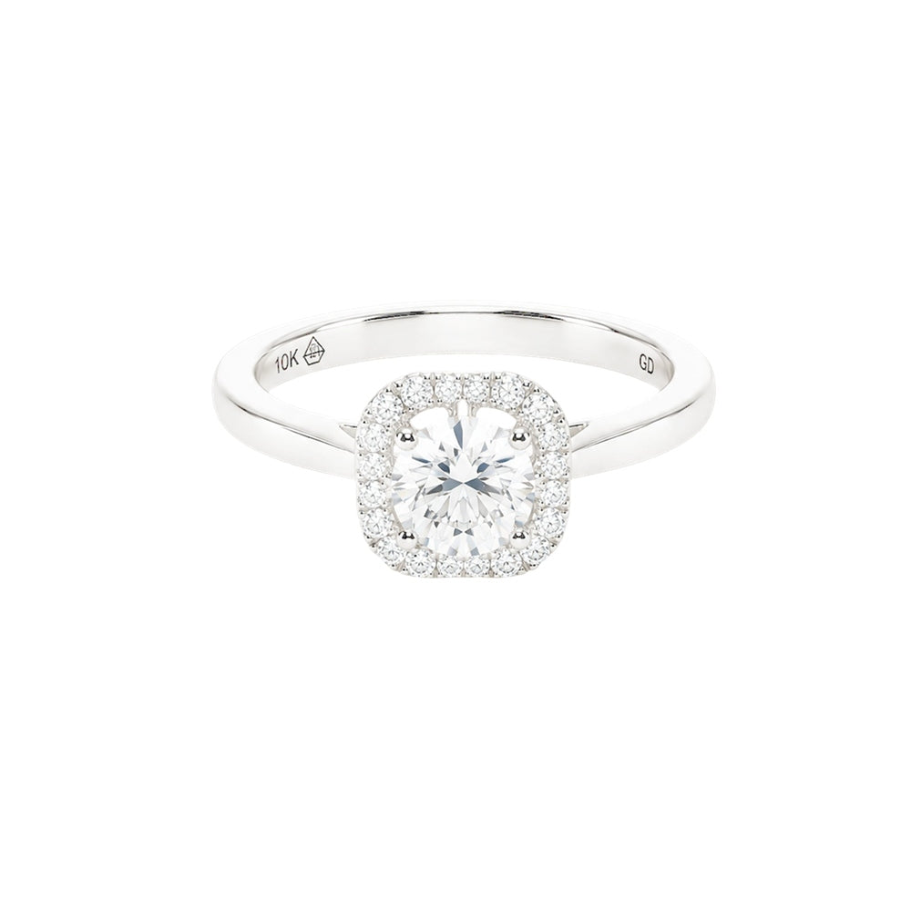 0.50ct Round Halo Engagement Ring