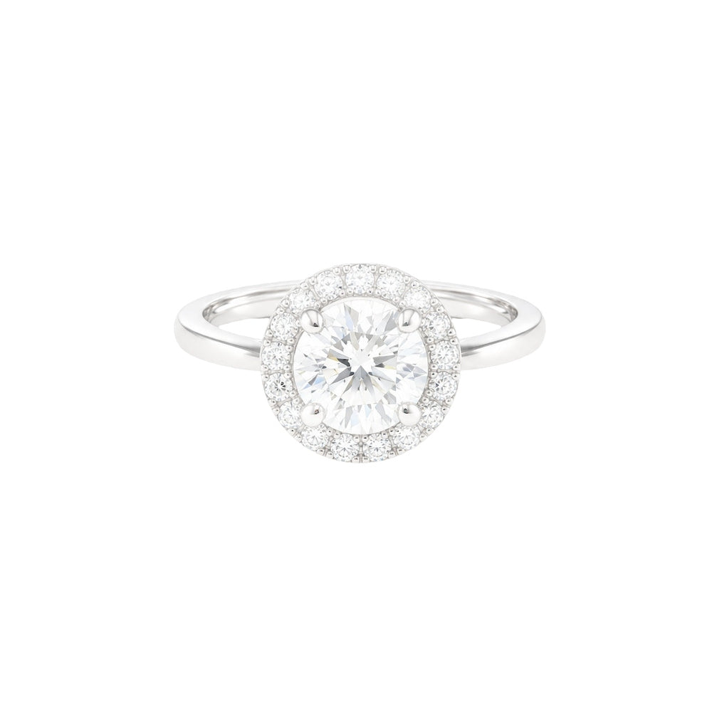 1.00ct Round Halo Engagement Ring