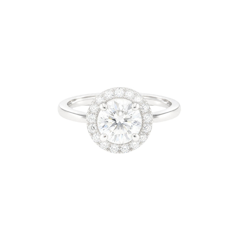 1.00ct Round Halo Engagement Ring