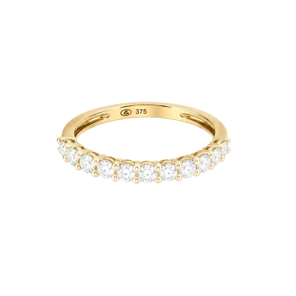 Round Half Eternity Wedding Band