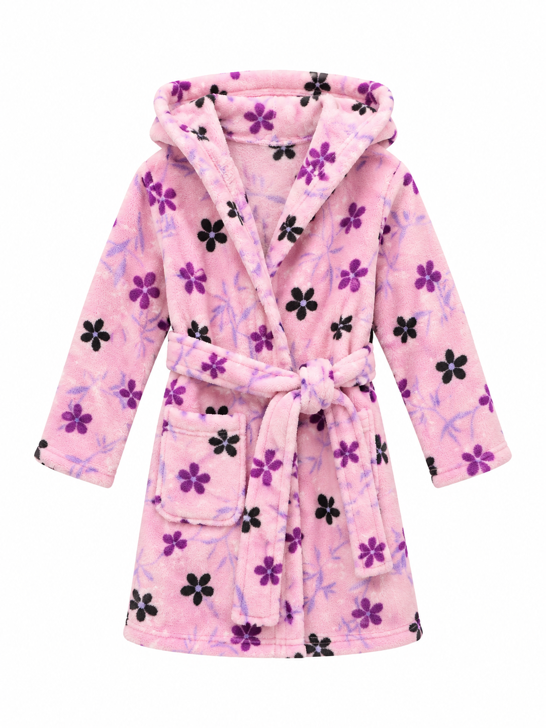 Comet Girls Hoody Printed Gown In Pink