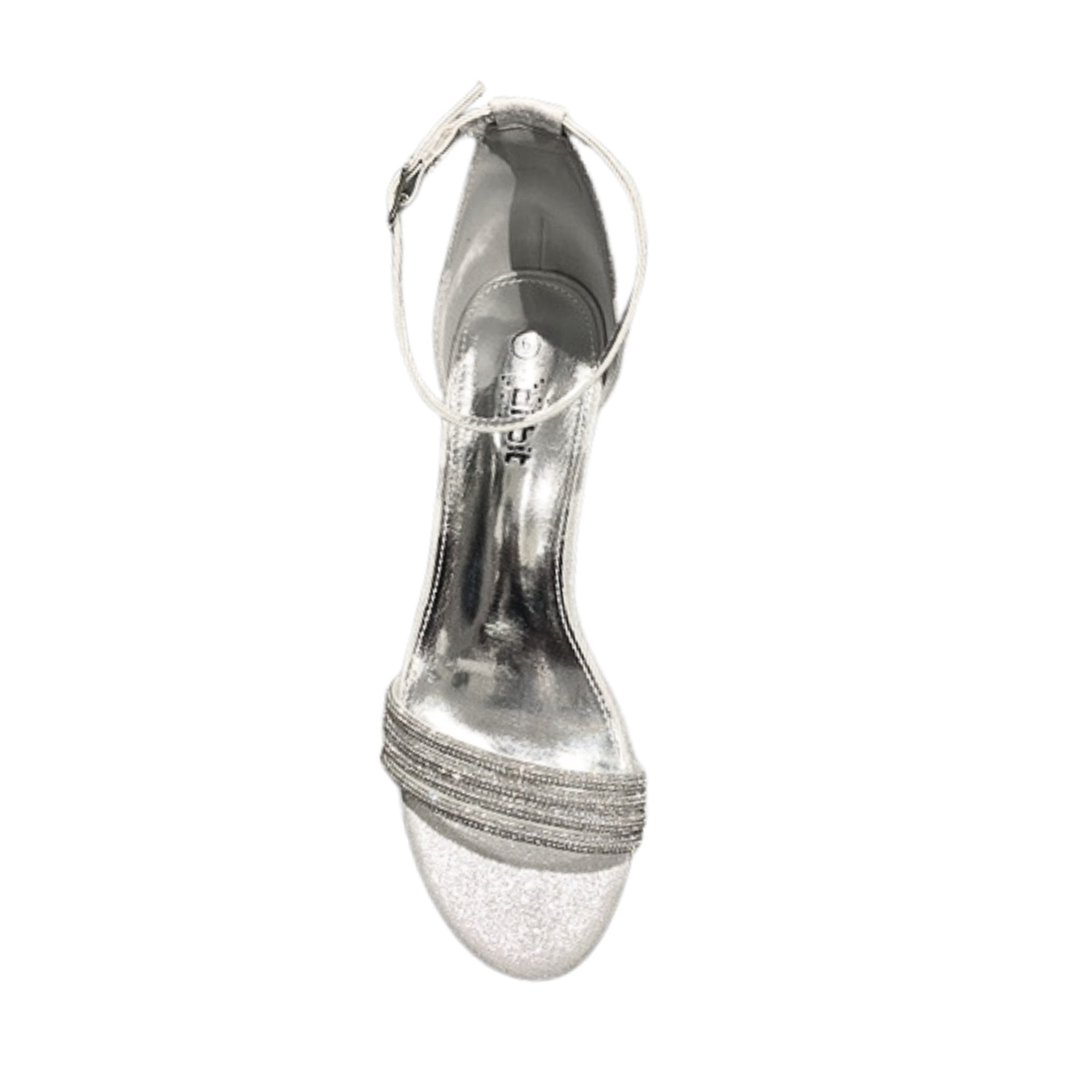 Orbit Ladies Sandal Heels In Silver