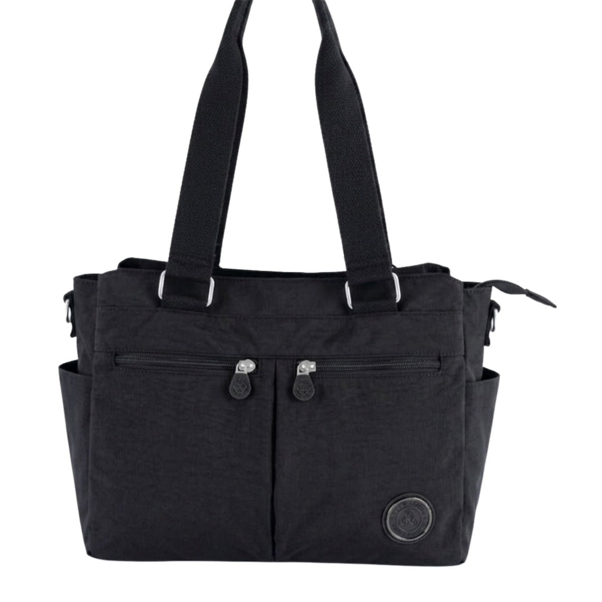 Free Spirit Large Multi Pocket Handbag In Black