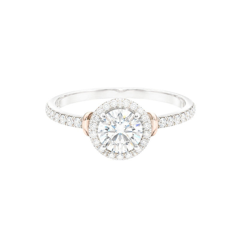 1.00ct Round Halo Engagement Ring