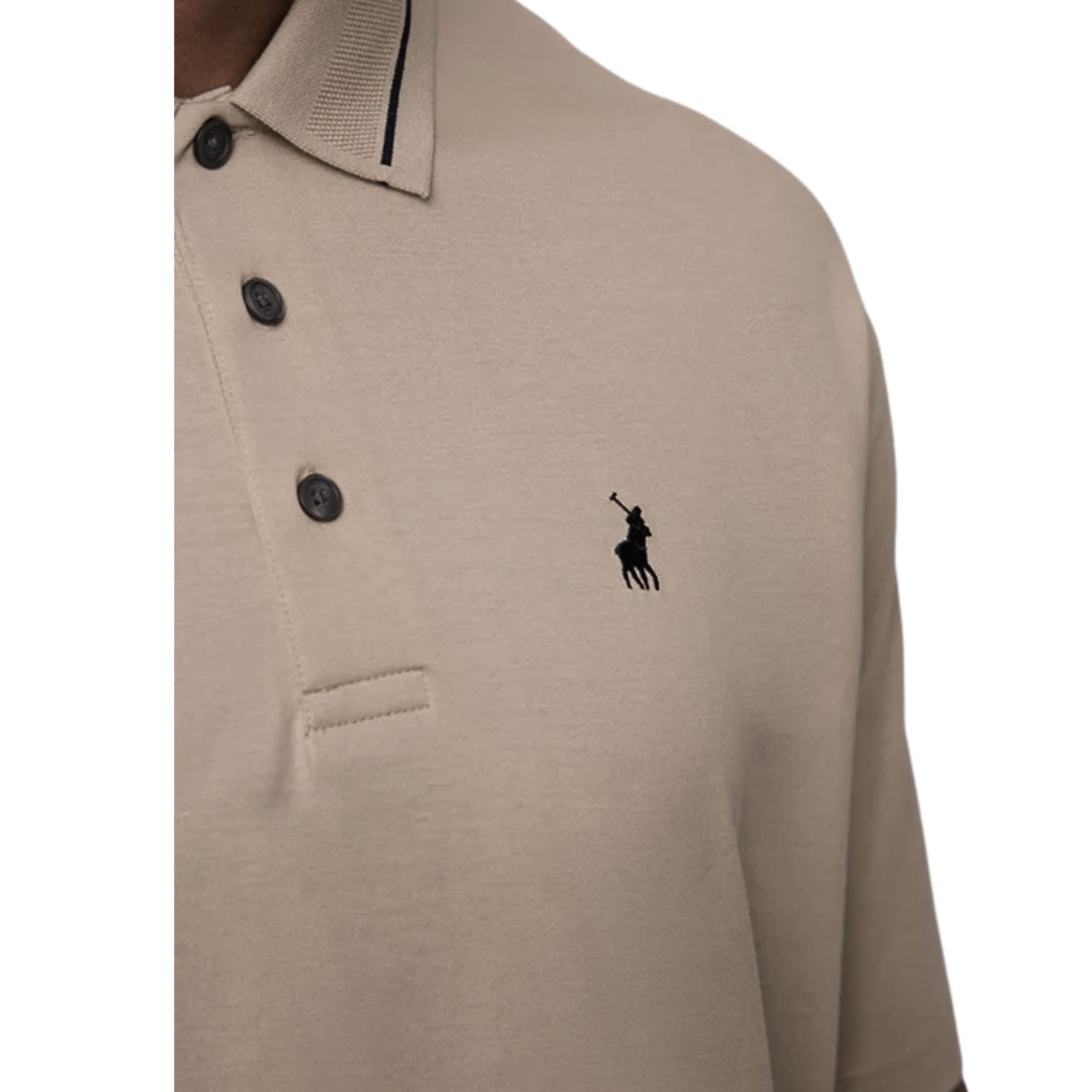 Polo Mens Plain Golfers In Taupe