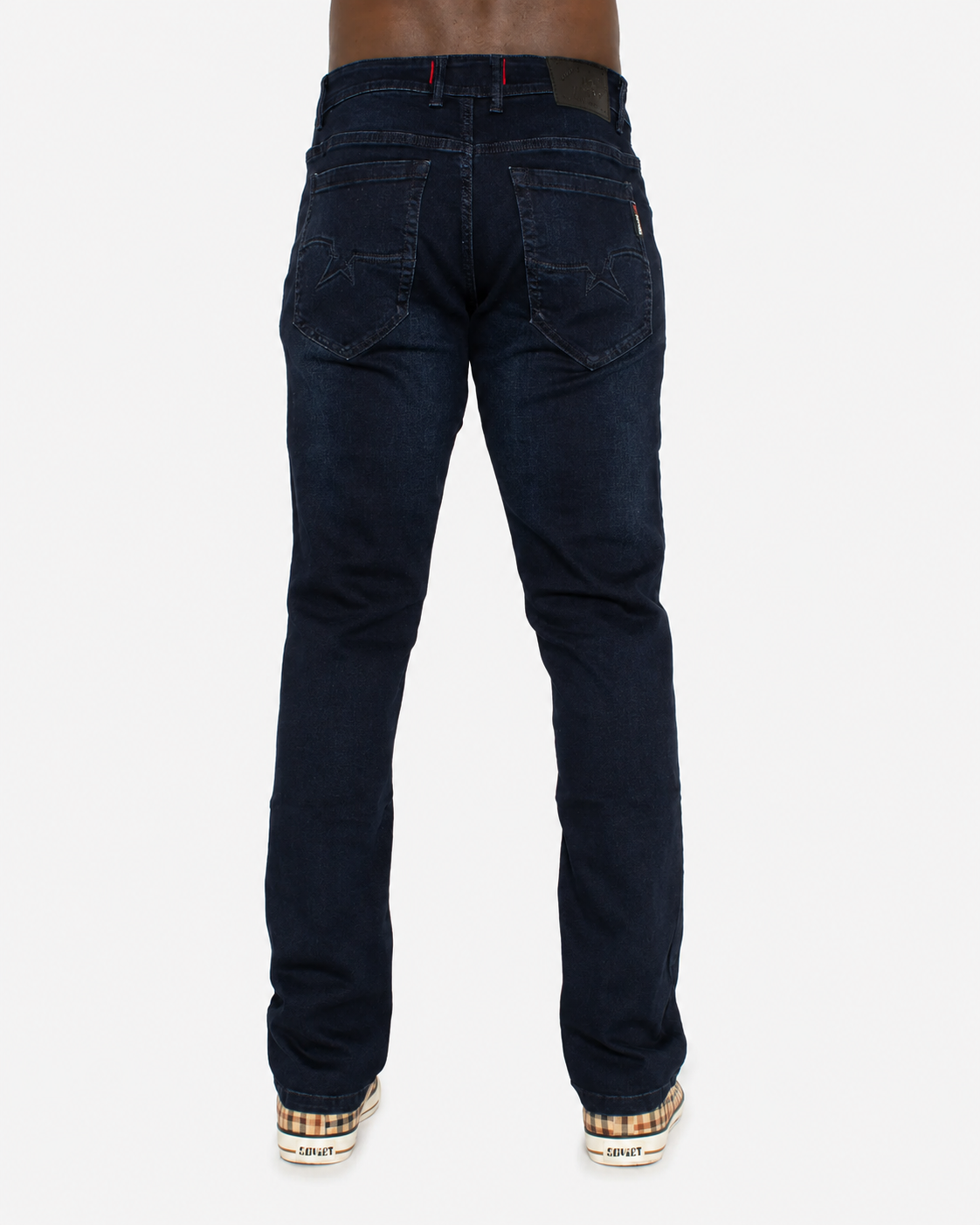 Soviet Mens 9060 Straight Leg Jeans in Black & Blue