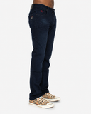 Soviet Mens 9060 Straight Leg Jeans in Black & Blue