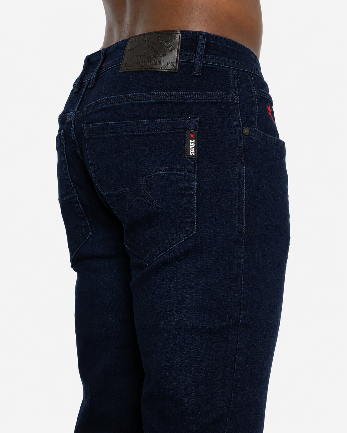 Soviet Mens 9060 Straight Leg Jeans in Black & Blue