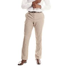 Polo Mens Custom Fit Linen Trousers In Stone