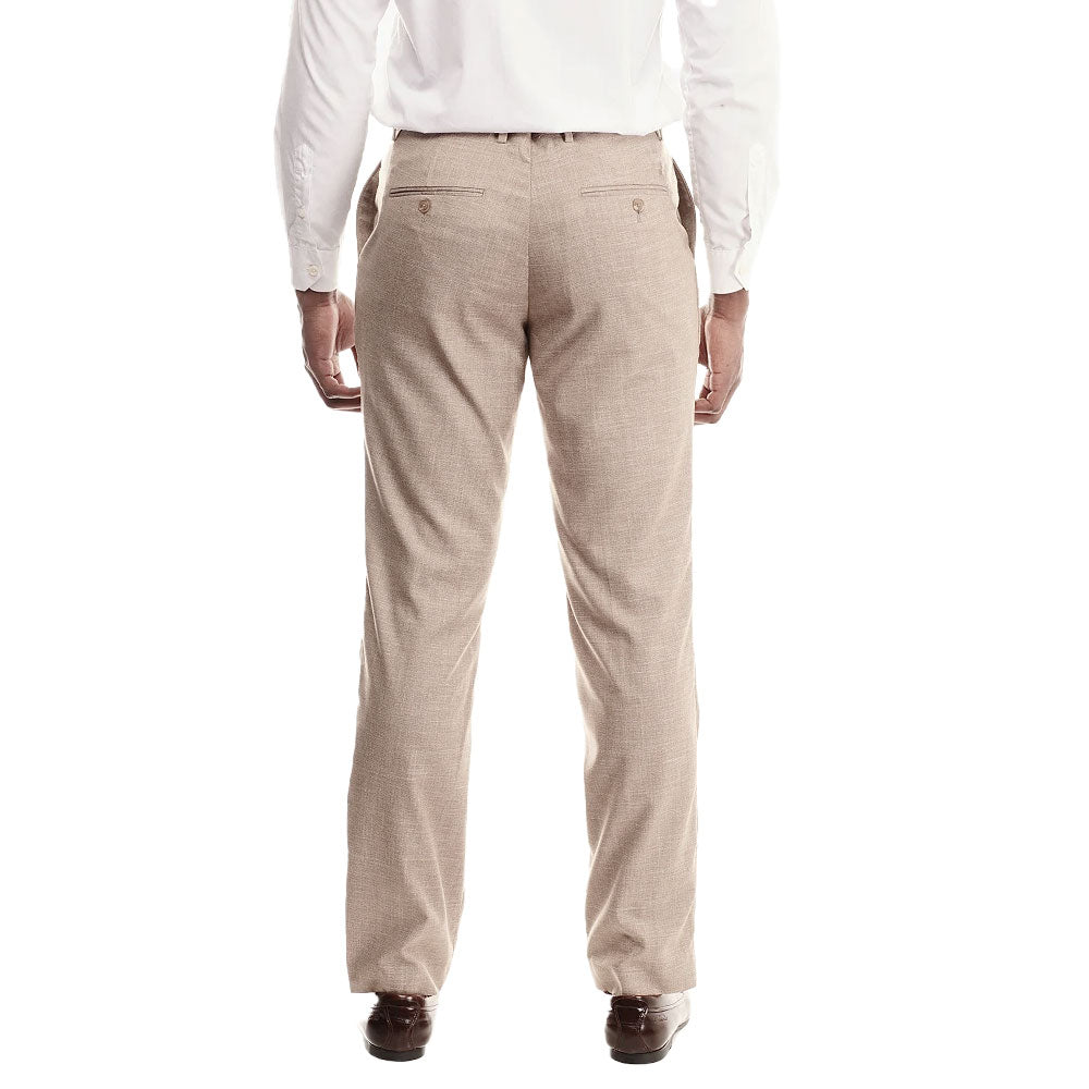 Polo Mens Custom Fit Linen Trousers In Stone