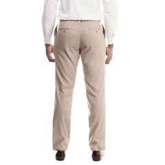 Polo Mens Custom Fit Linen Trousers In Stone