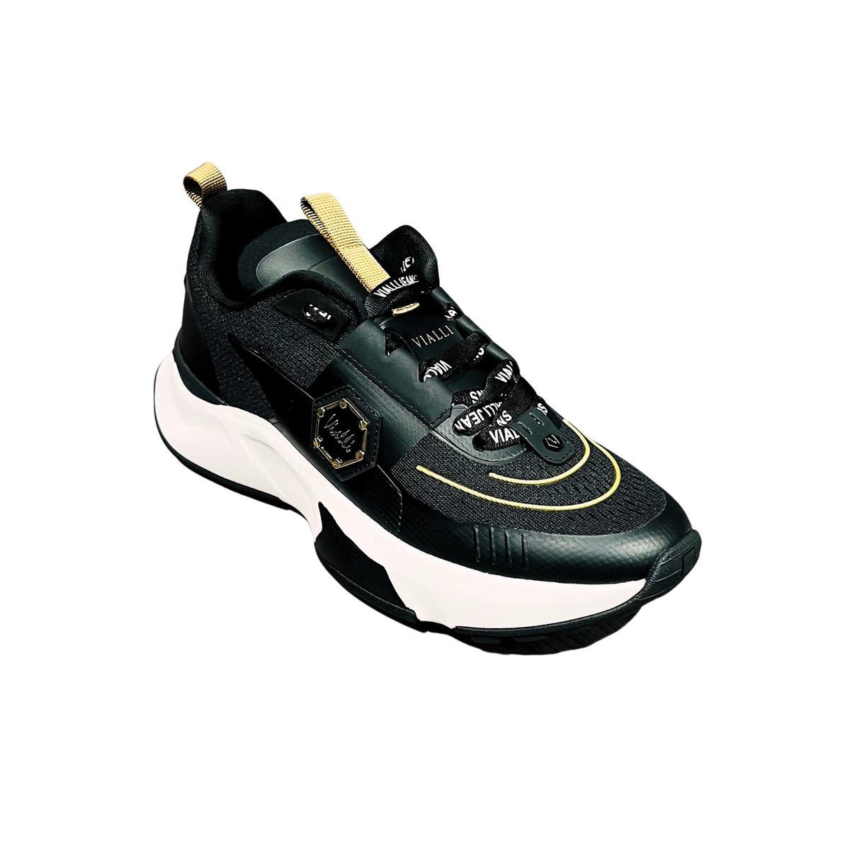 Vialli Mens Ogeci Sneakers For Men In Black