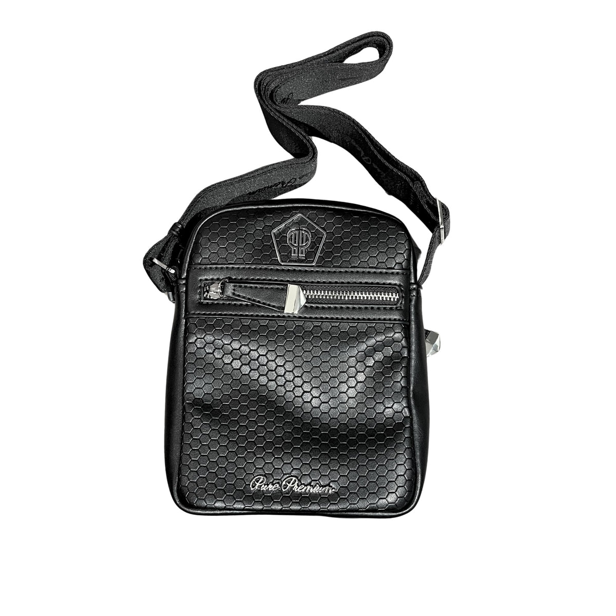 Pure Premium Hexx Mens Side Bag In Black