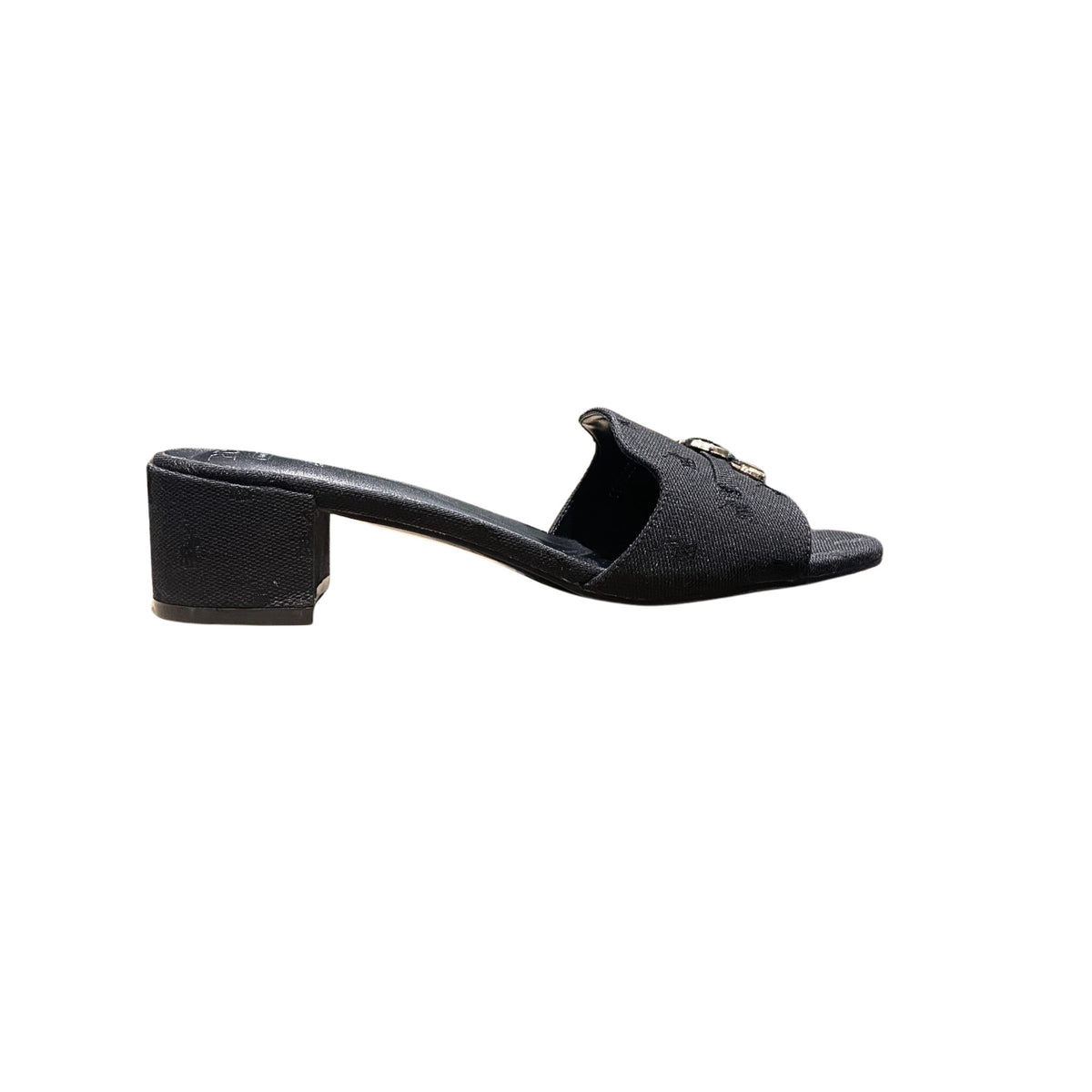 Polo Womens Block Mule Shoes In Black