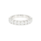 Oval Half Eternity Wedding Band