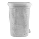 Diamond Pedal Dustbin In White