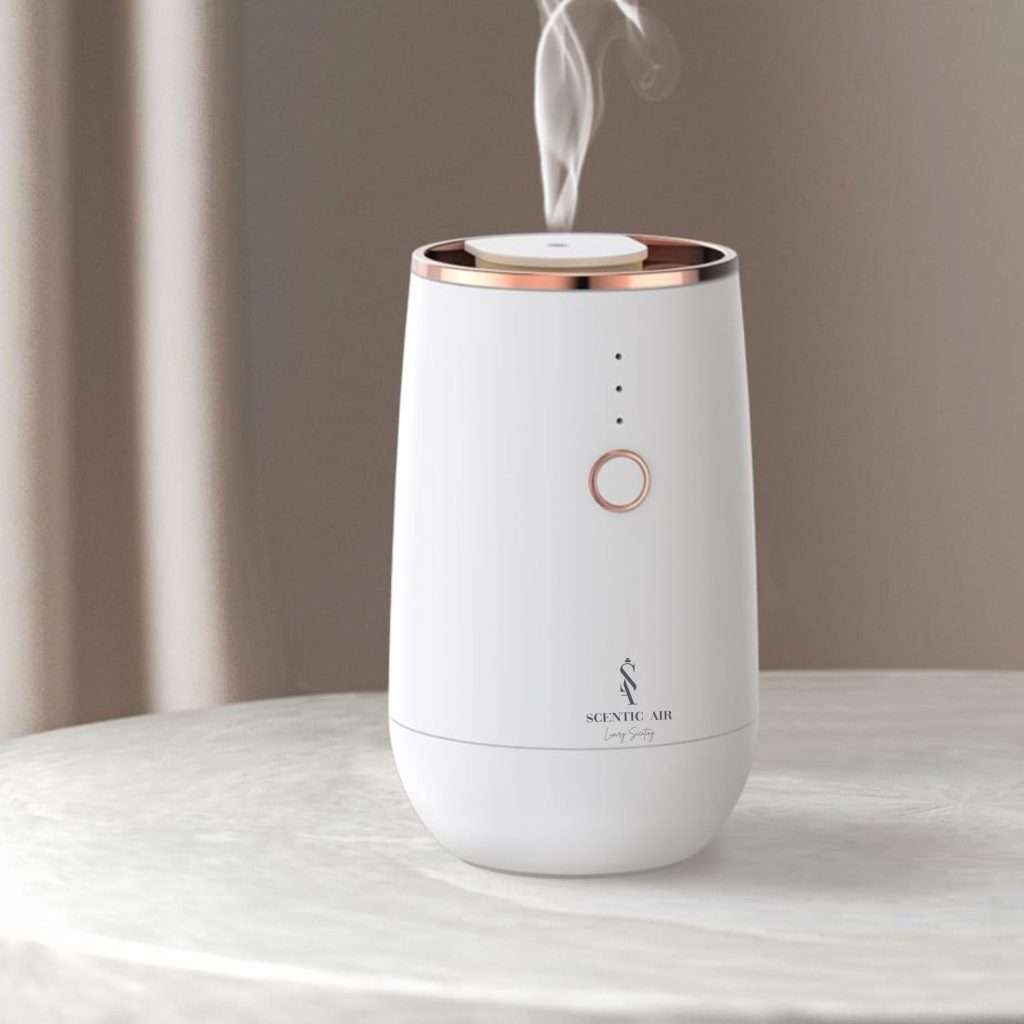Scentic Air Azore Scent Diffuser In White & Rose Gold