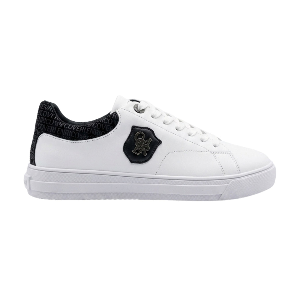 Enrico Coveri Mens Sneakers In White & Black