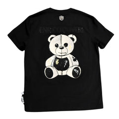 Enrico Coveri Mens Back Bling Teddy T-Shirt In Black