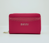 Bossi Womens Alessia Pu Zip Around Purse In Pnk